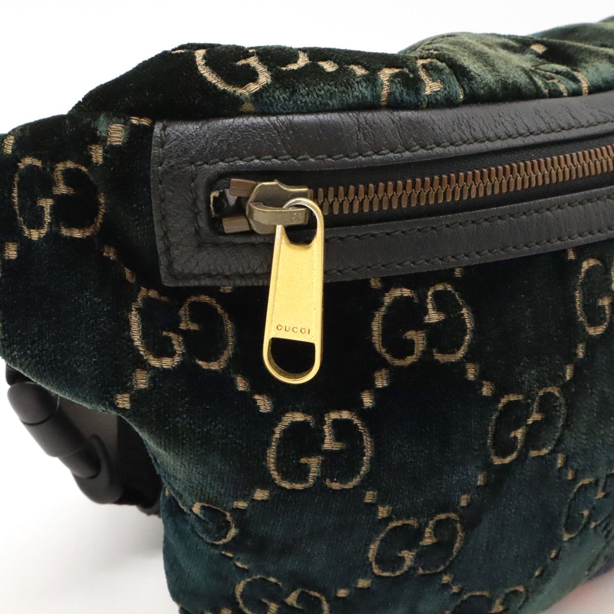 Gucci Gucci Gucci GG Velvet Leather Belt Bag 574968 Canvas Belt Bag 574968 in Great Condition Size ONE SIZE - 6 Thumbnail