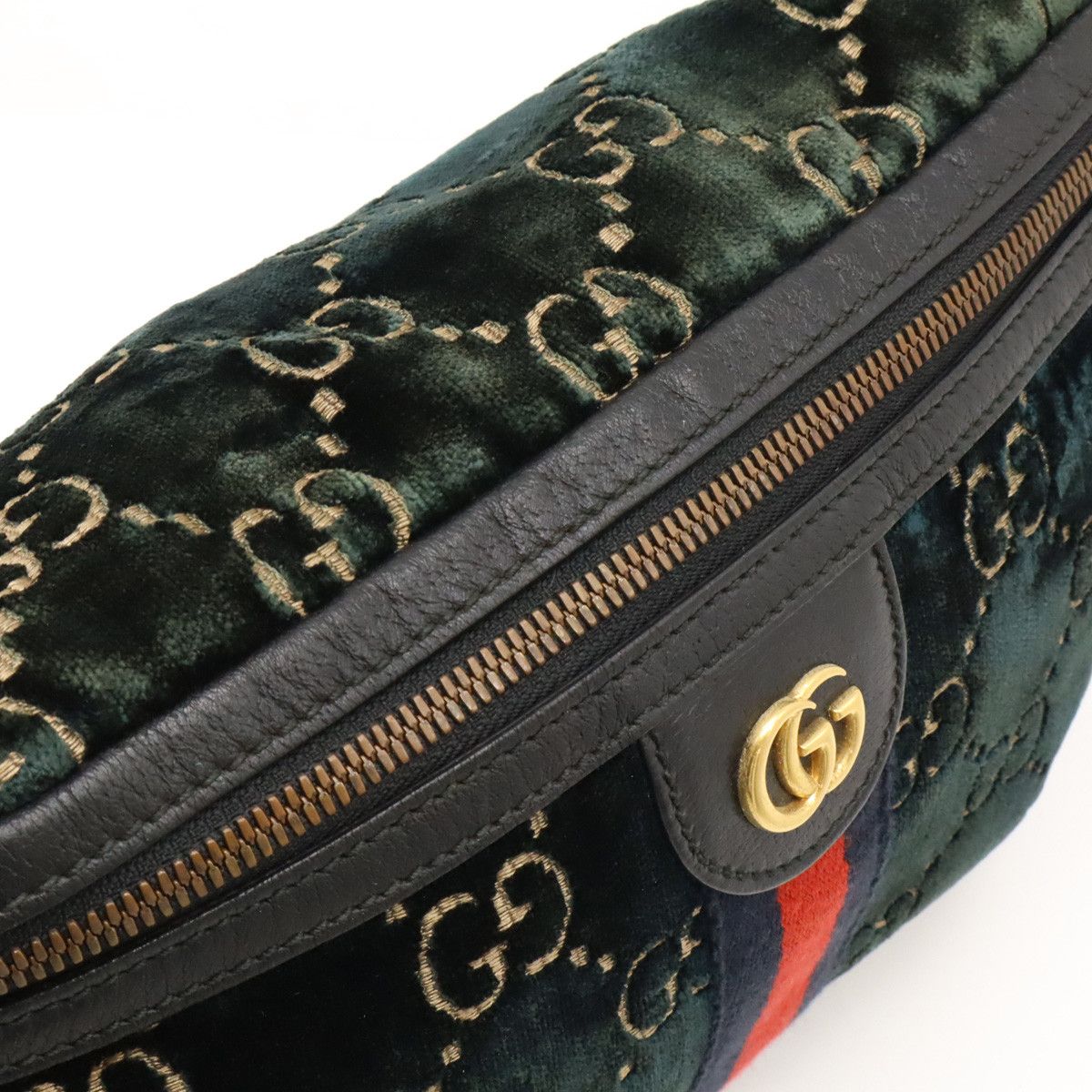 Gucci Gucci Gucci GG Velvet Leather Belt Bag 574968 Canvas Belt Bag 574968 in Great Condition Size ONE SIZE - 4 Thumbnail