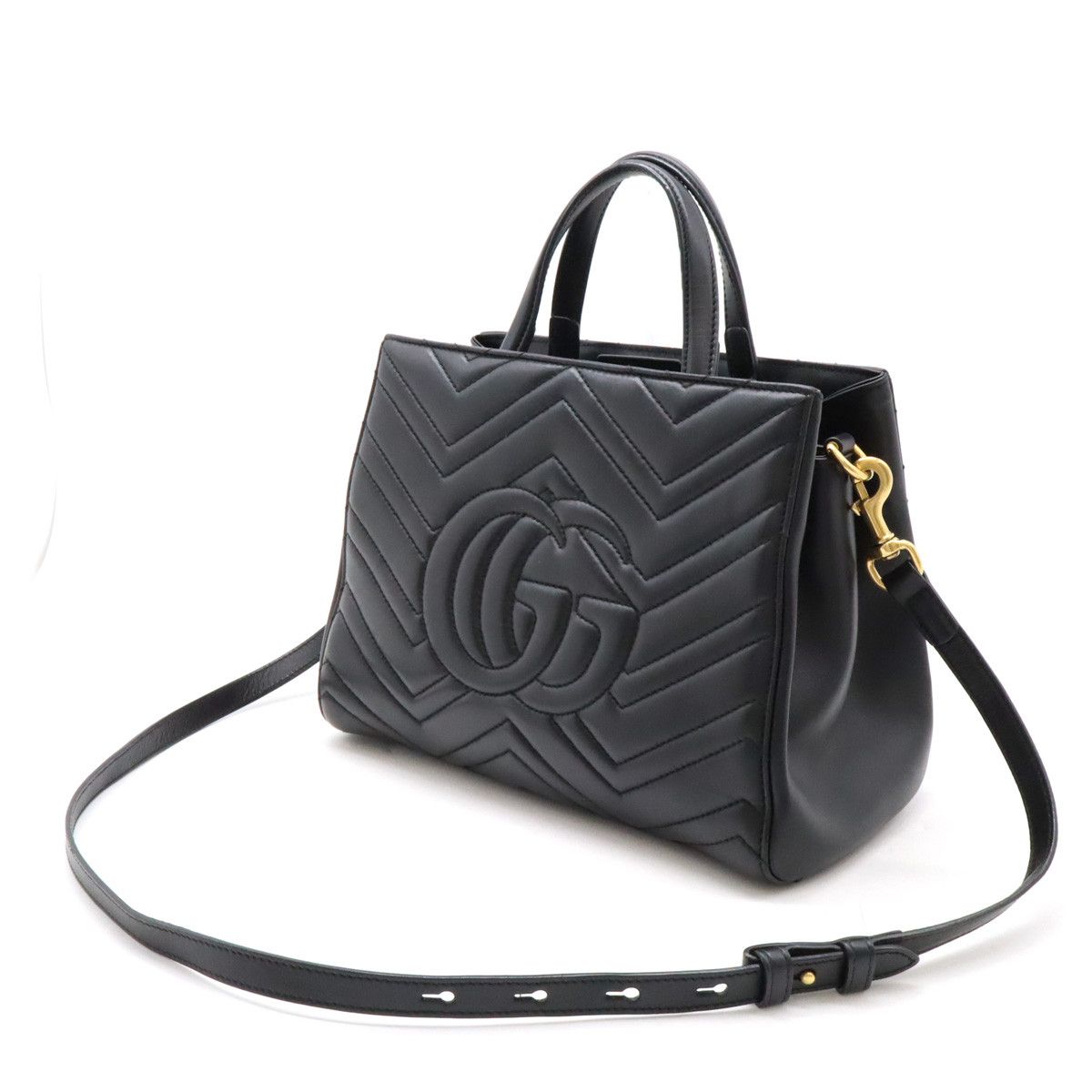 Gucci Gucci Gucci GG Marmont Quilted Leather Handbag 2WAY 448054 Leather Handbag 448054 in Great Condition Size ONE SIZE - 2 Thumbnail