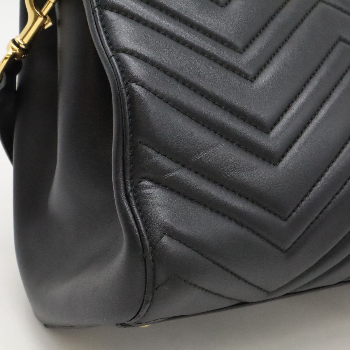 Gucci Gucci Gucci GG Marmont Quilted Leather Handbag 2WAY 448054 Leather Handbag 448054 in Great Condition Size ONE SIZE - 8 Thumbnail