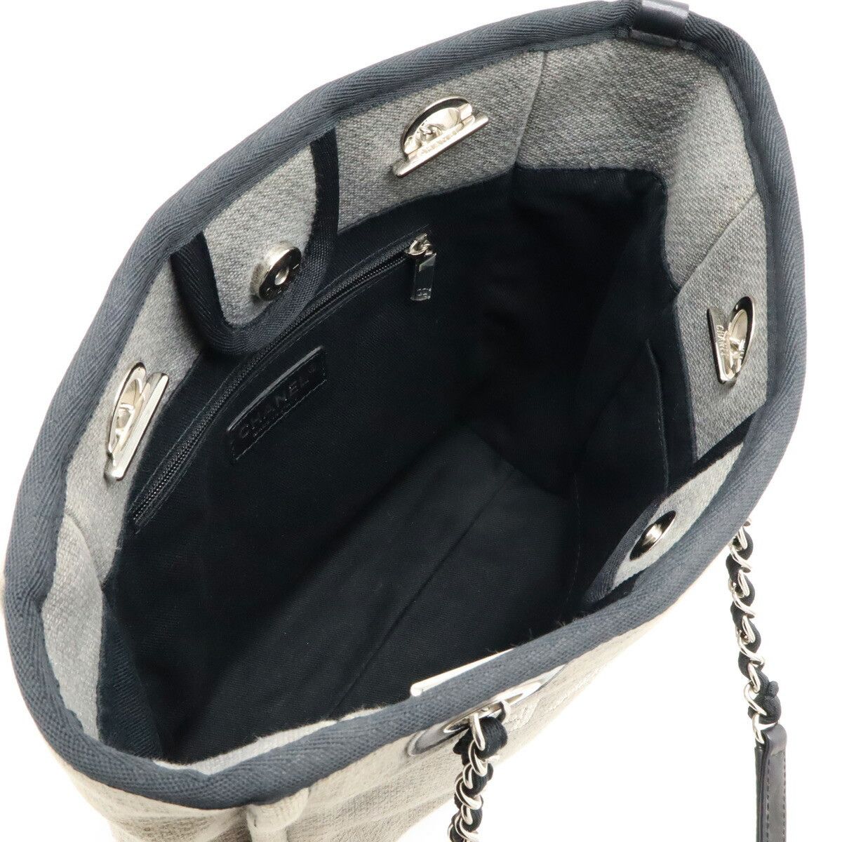 Chanel Chanel Chanel Deauville Canvas/Leather Tote Bag A66939 Canvas Tote Bag A66939 in Very Good Condition Size ONE SIZE - 5 Thumbnail