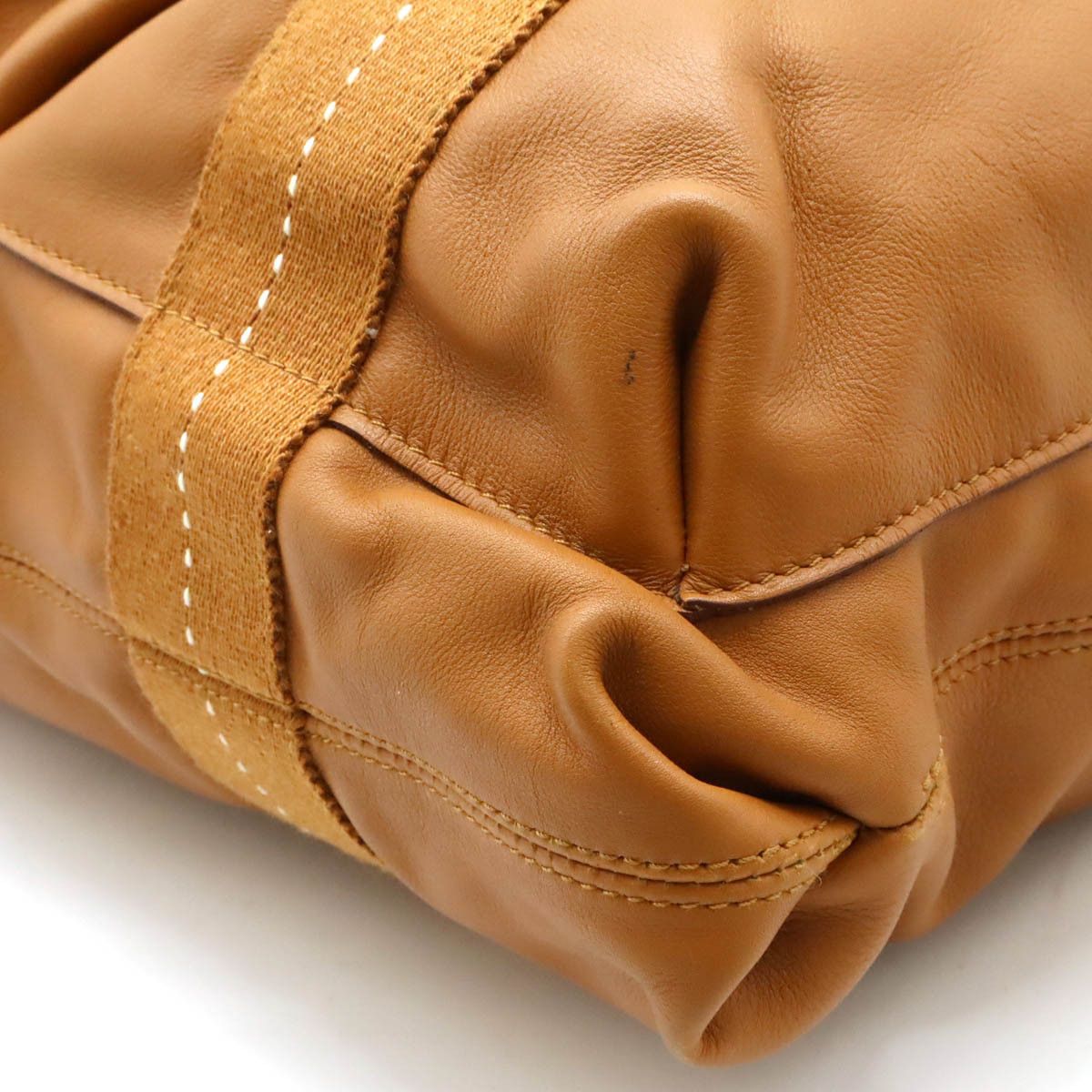 Hermes Hermes Hermes Leather Caravan Vertical MM Tote Bag Leather Tote Bag in Very Good Condition Size ONE SIZE - 3 Thumbnail