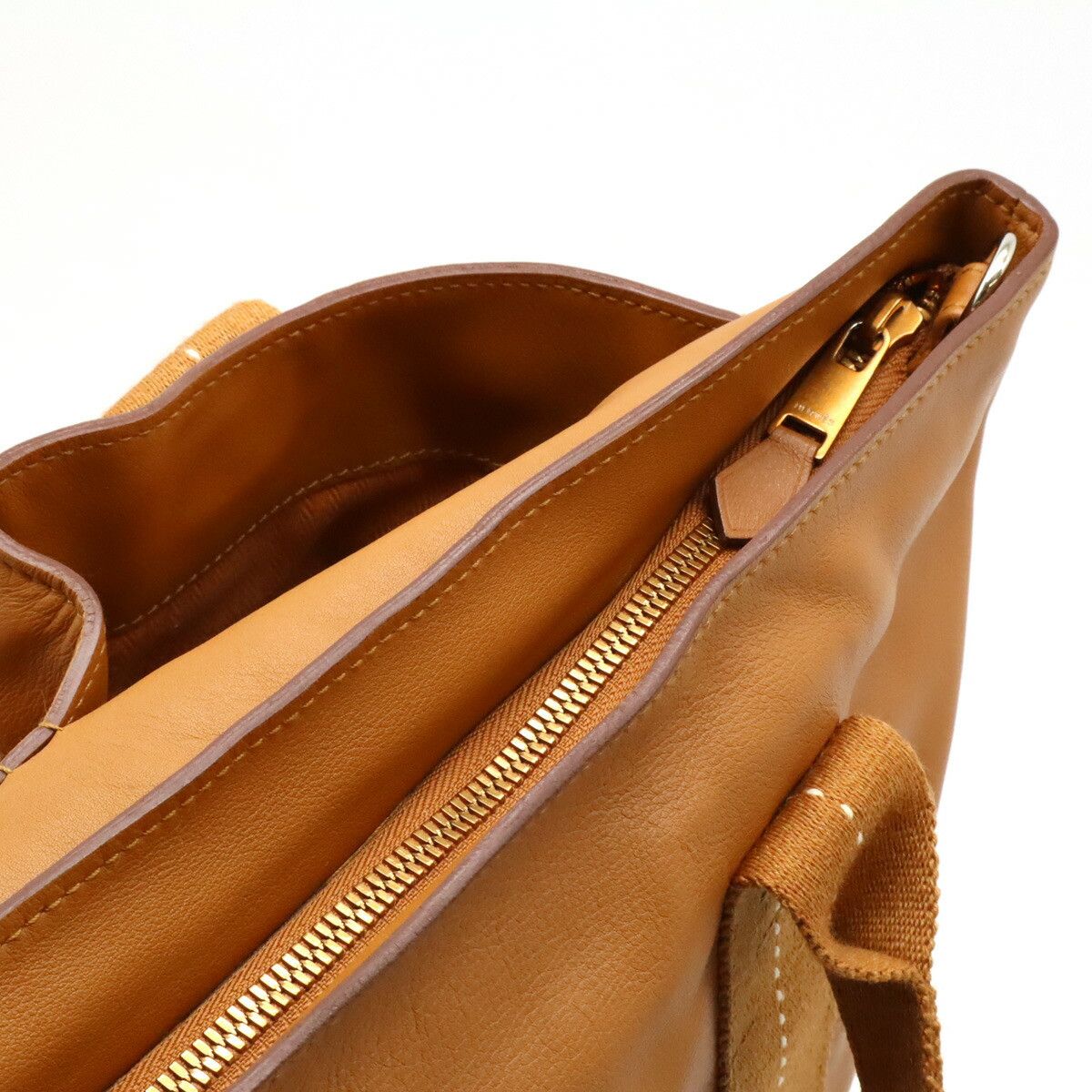 Hermes Hermes Hermes Leather Caravan Vertical MM Tote Bag Leather Tote Bag in Very Good Condition Size ONE SIZE - 5 Thumbnail