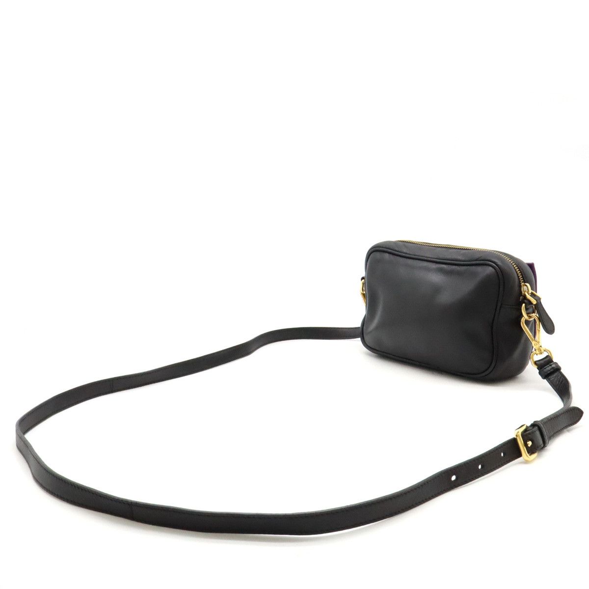 Prada Prada Prada Nappa Leather Ribbon Motif Shoulder Bag BP0166 Leather Crossbody Bag BP0166 in Very Good Condition Size ONE SIZE - 2 Thumbnail