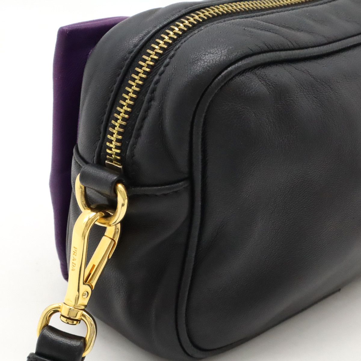 Prada Prada Prada Nappa Leather Ribbon Motif Shoulder Bag BP0166 Leather Crossbody Bag BP0166 in Very Good Condition Size ONE SIZE - 7 Thumbnail
