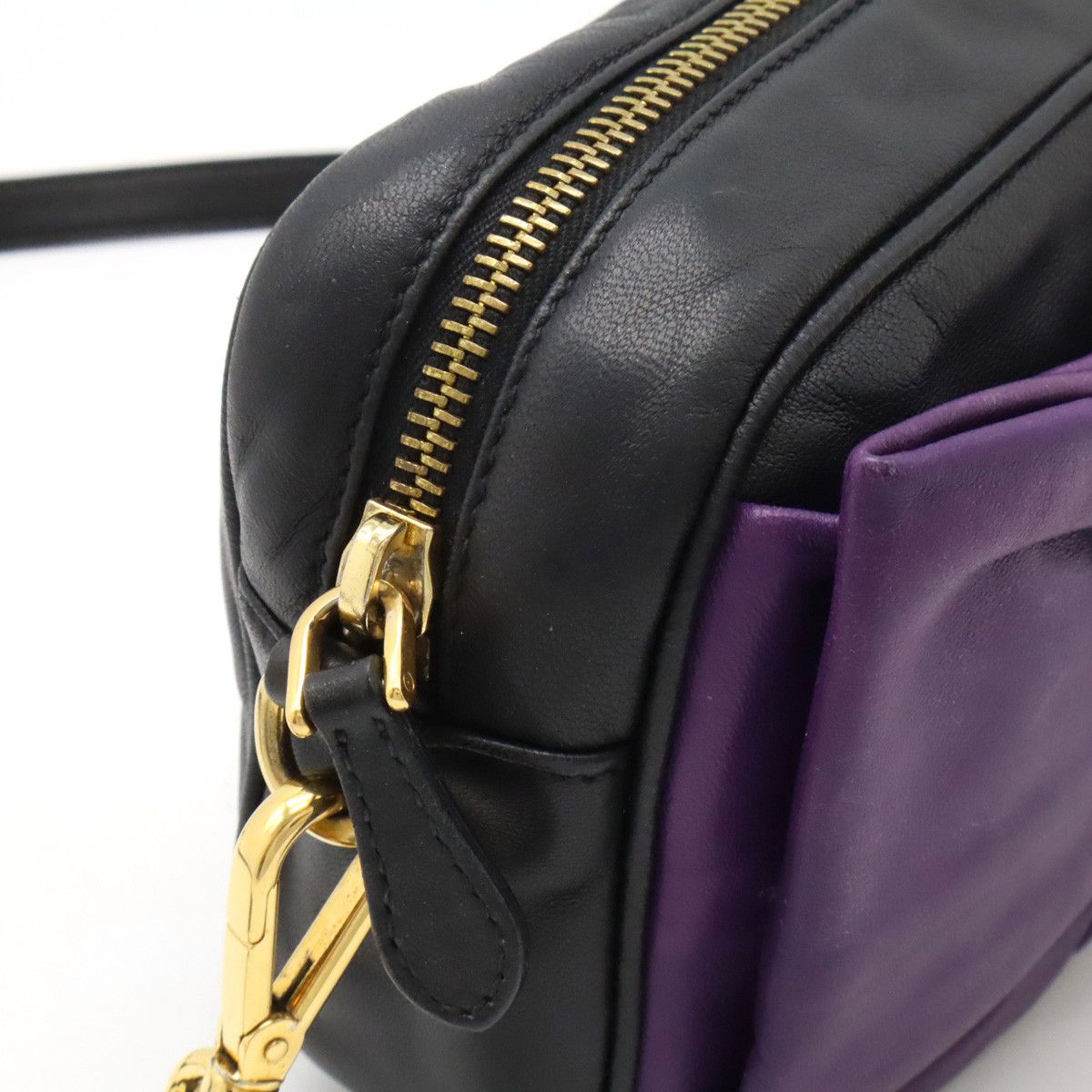 Prada Prada Prada Nappa Leather Ribbon Motif Shoulder Bag BP0166 Leather Crossbody Bag BP0166 in Very Good Condition Size ONE SIZE - 4 Thumbnail
