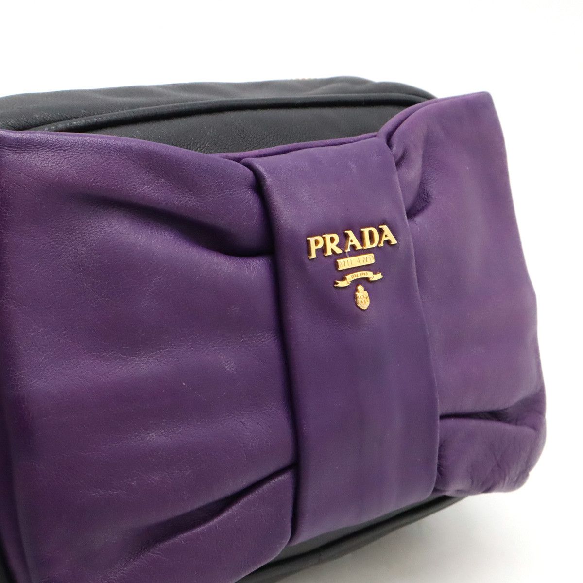 Prada Prada Prada Nappa Leather Ribbon Motif Shoulder Bag BP0166 Leather Crossbody Bag BP0166 in Very Good Condition Size ONE SIZE - 8 Thumbnail