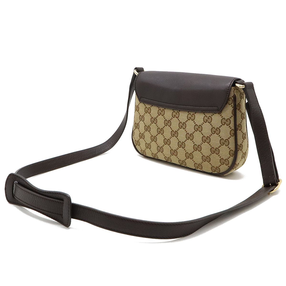 Gucci Gucci Gucci Leather GG Canvas Shoulder Bag 296854 Leather Crossbody Bag 296854 in Pristine Condition Size ONE SIZE - 2 Thumbnail