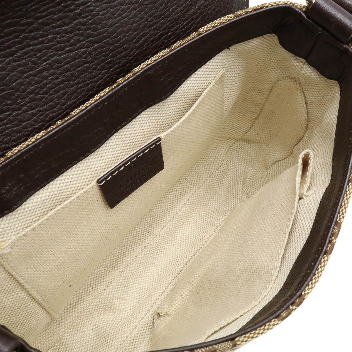 Gucci Gucci Gucci Leather GG Canvas Shoulder Bag 296854 Leather Crossbody Bag 296854 in Pristine Condition Size ONE SIZE - 4 Thumbnail