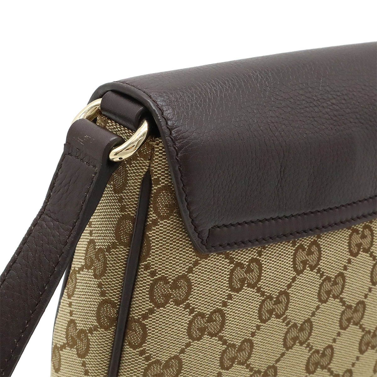 Gucci Gucci Gucci Leather GG Canvas Shoulder Bag 296854 Leather Crossbody Bag 296854 in Pristine Condition Size ONE SIZE - 5 Thumbnail