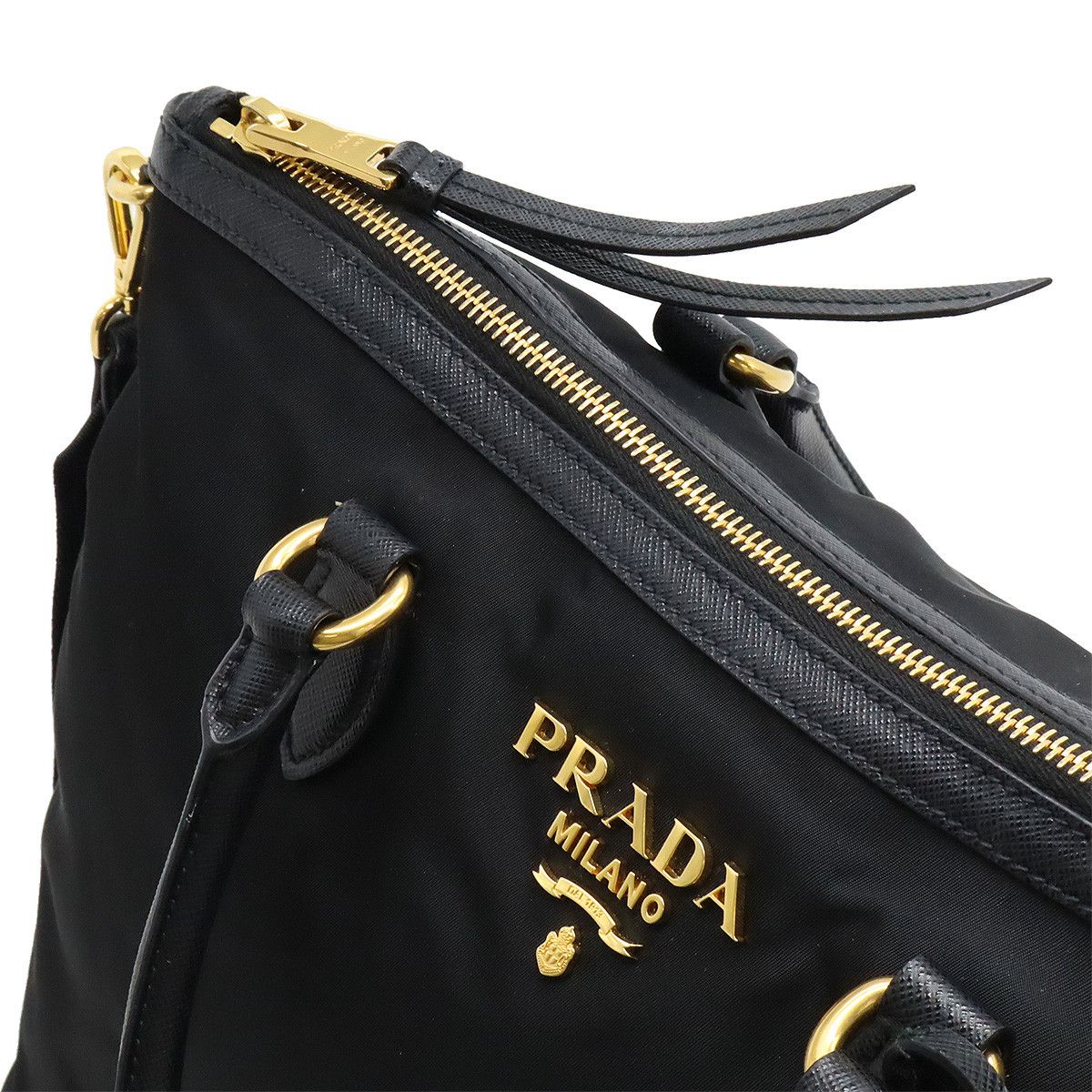 Prada Prada Prada Nylon/Leather 2WAY Tote Bag 1BC060 Canvas Tote Bag 1BC060 in Great Condition Size ONE SIZE - 6 Thumbnail