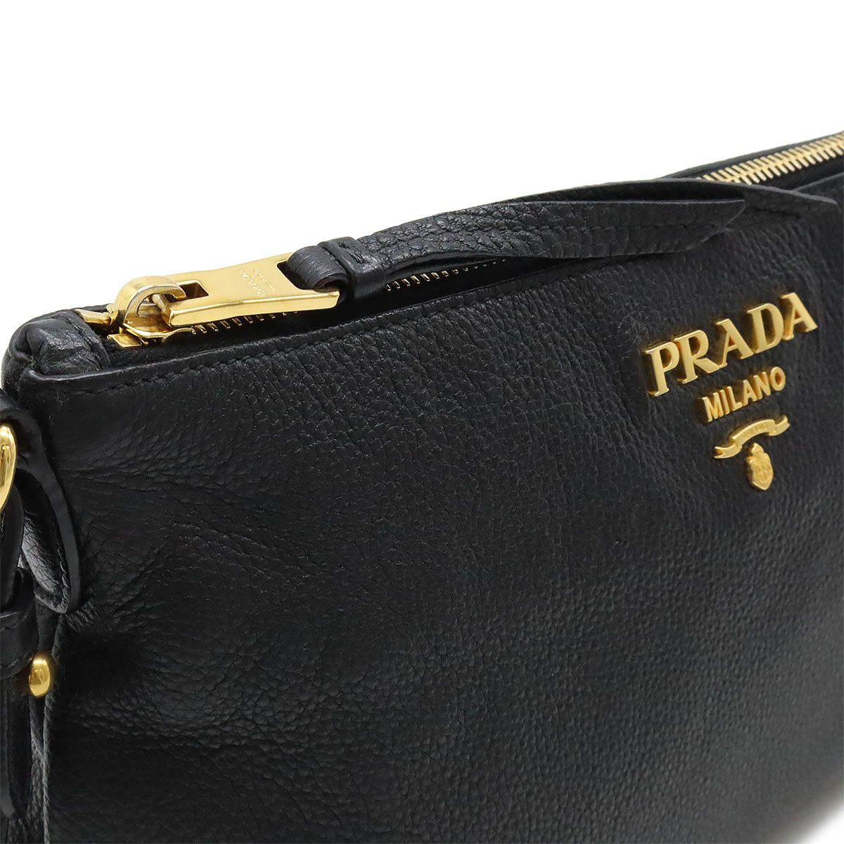 Prada Prada Prada Leather VIT.DAINO Shoulder Bag Pochette 1BH050 Leather Crossbody Bag 1BH050 in Very Good Condition Size ONE SIZE - 4 Thumbnail