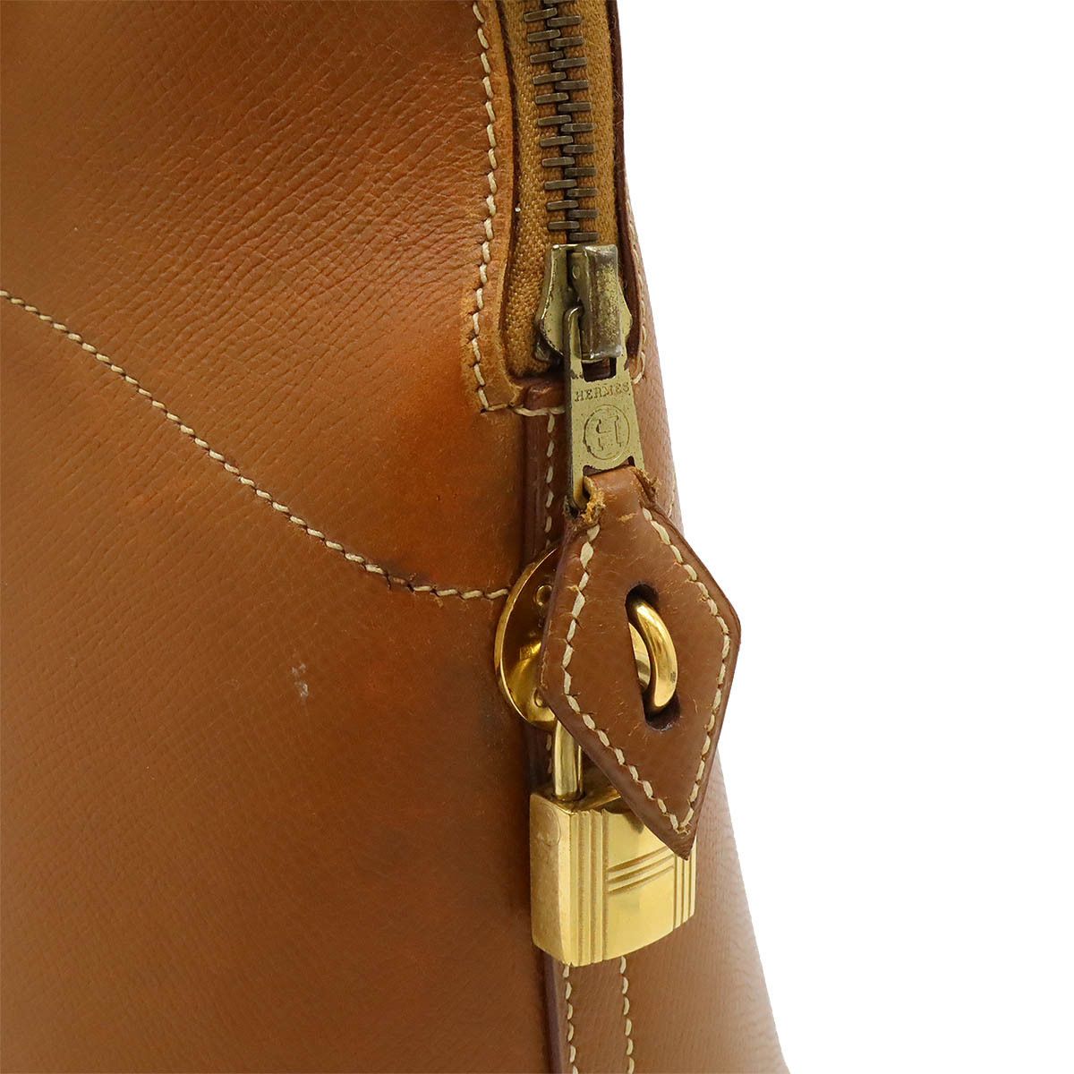 Hermes Hermes Hermes Bolide 35 Handbag 2WAY Light Brown Leather Leather Handbag in Good Condition Size ONE SIZE - 7 Thumbnail