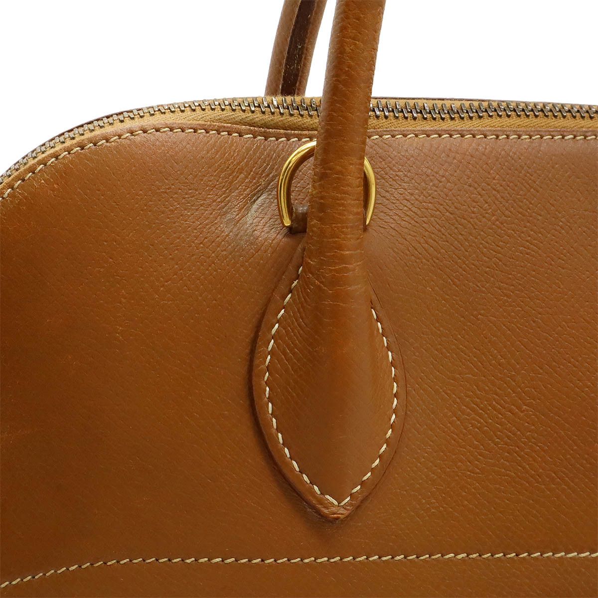 Hermes Hermes Hermes Bolide 35 Handbag 2WAY Light Brown Leather Leather Handbag in Good Condition Size ONE SIZE - 4 Thumbnail