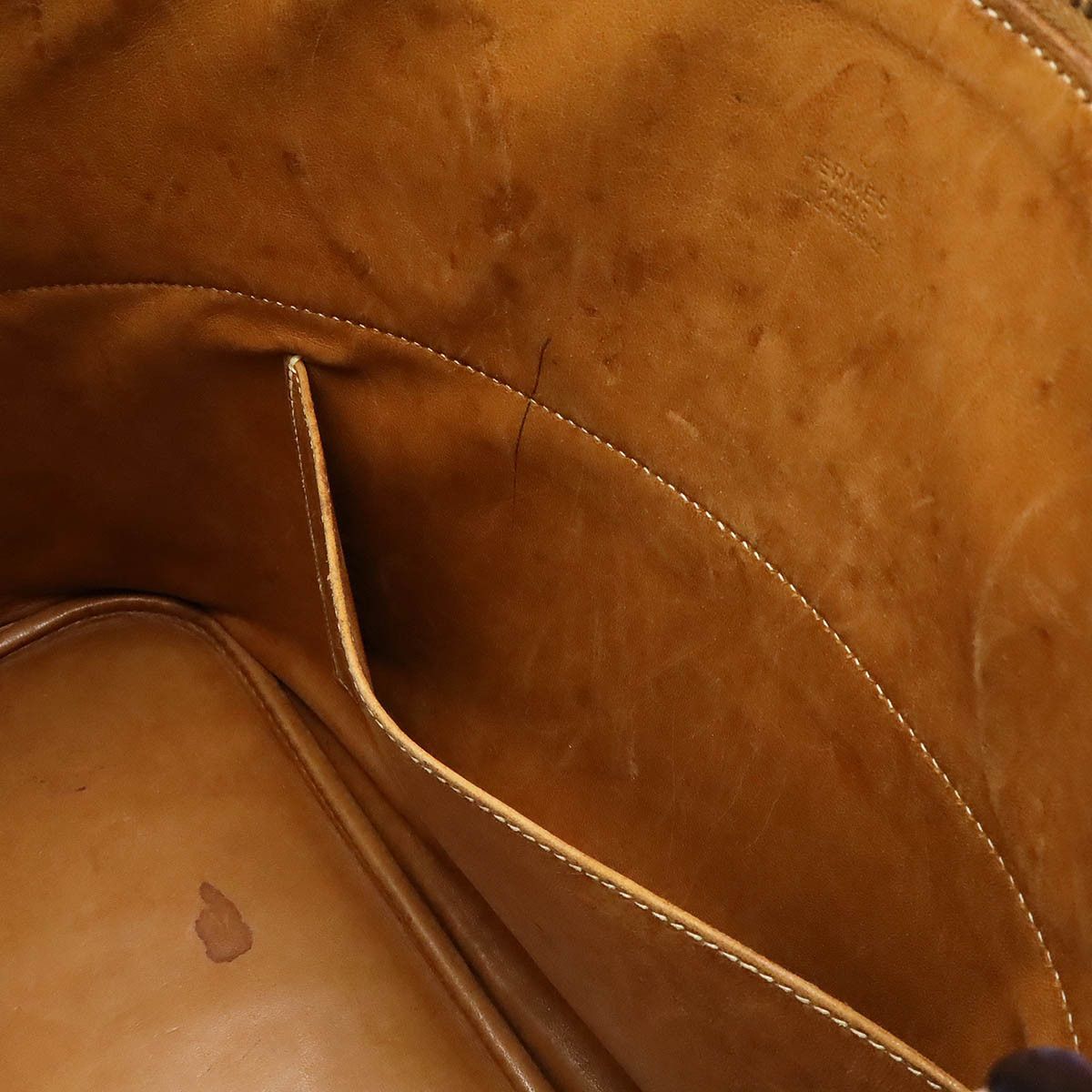 Hermes Hermes Hermes Bolide 35 Handbag 2WAY Light Brown Leather Leather Handbag in Good Condition Size ONE SIZE - 9 Thumbnail