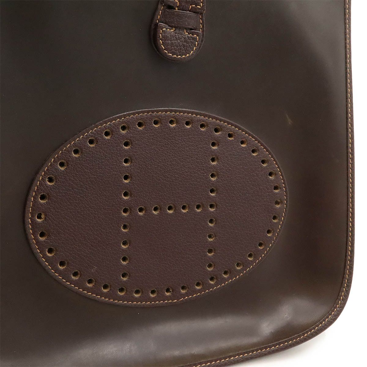 Hermes Hermes Hermes Evelyne I PM Shoulder Bag Dark Brown Leather Leather Crossbody Bag in Very Good Condition Size ONE SIZE - 8 Thumbnail