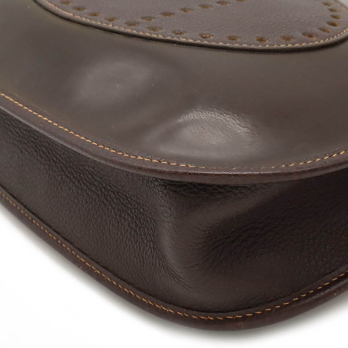 Hermes Hermes Hermes Evelyne I PM Shoulder Bag Dark Brown Leather Leather Crossbody Bag in Very Good Condition Size ONE SIZE - 3 Thumbnail