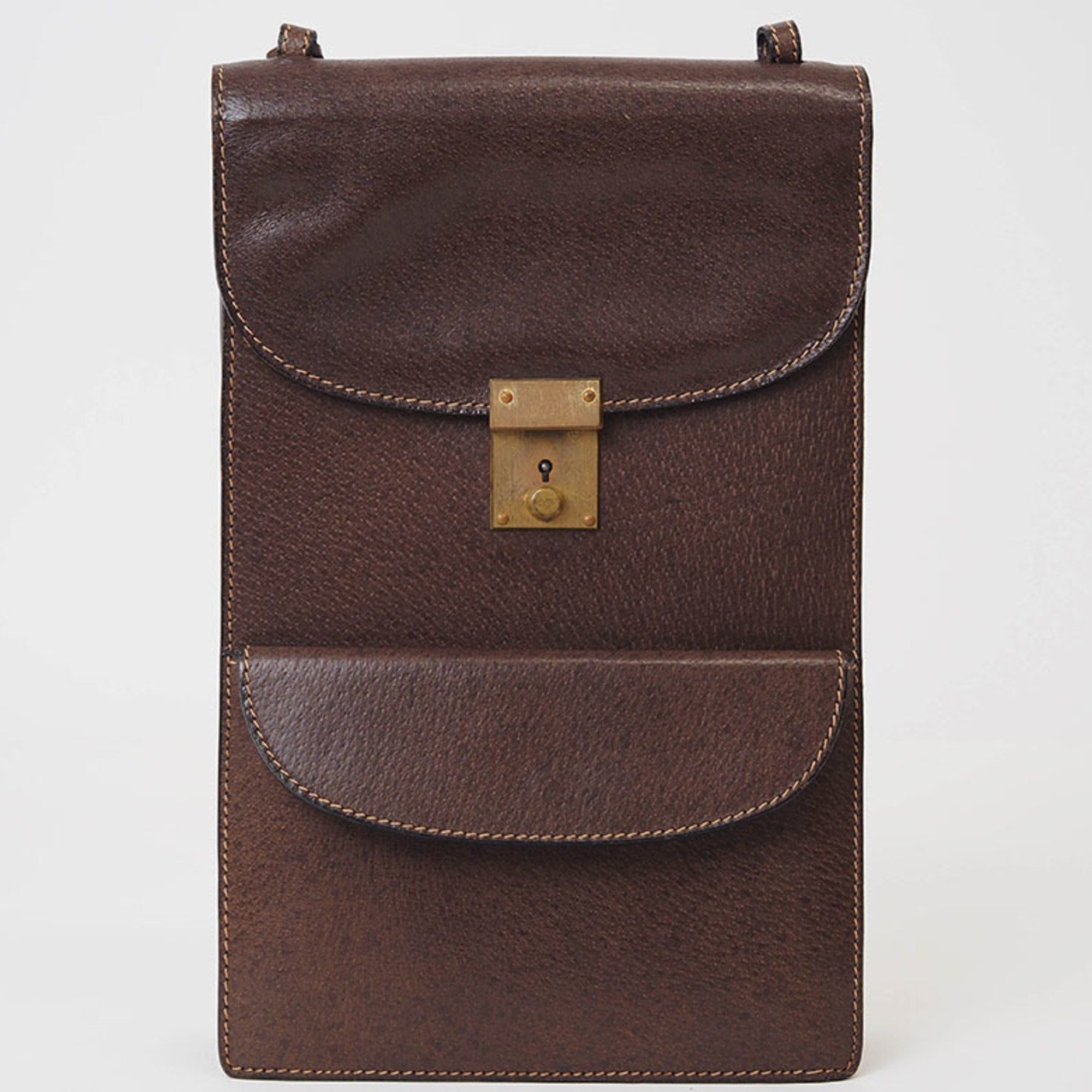 Gucci GUCCI Old Gucci Leather Shoulder Bag Brown Women's Size ONE SIZE - 3 Thumbnail
