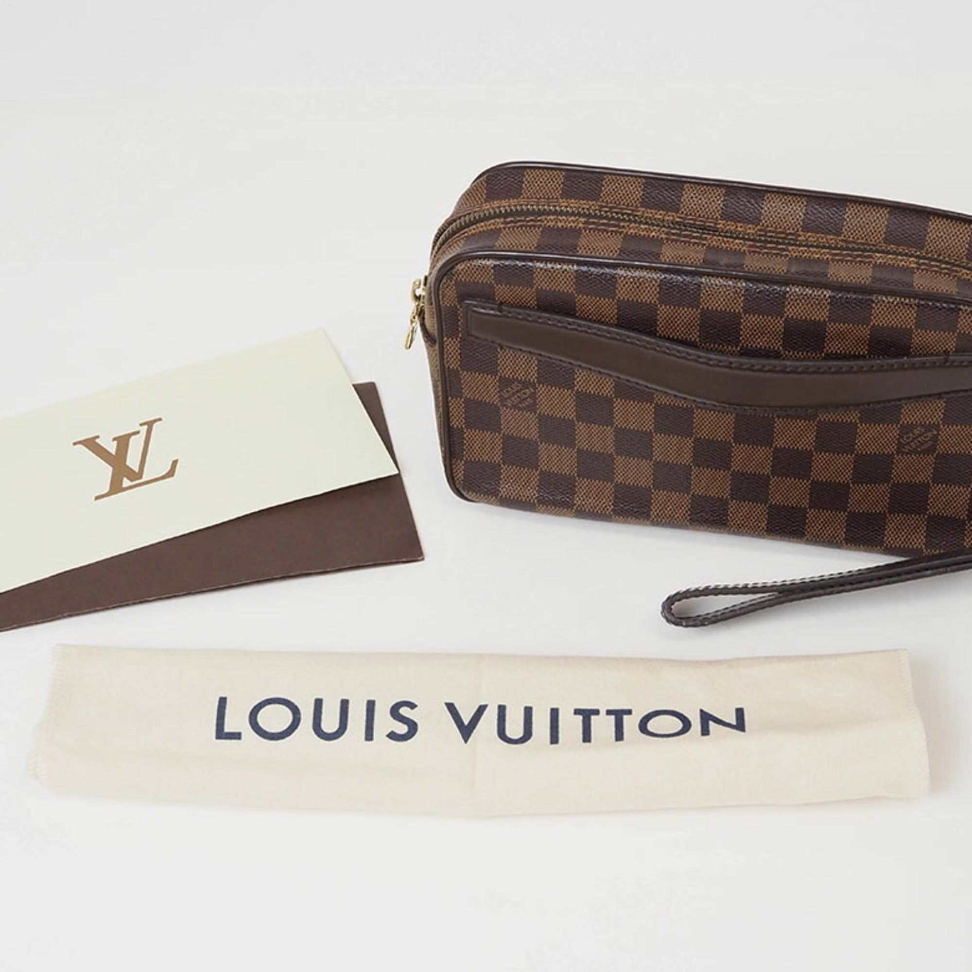 Louis Vuitton Louis Vuitton Pochette Saint Paul Clutch Bag Damier Ebene N41219 Men's Canvas LOUIS VUITTON Size ONE SIZE - 10 Thumbnail