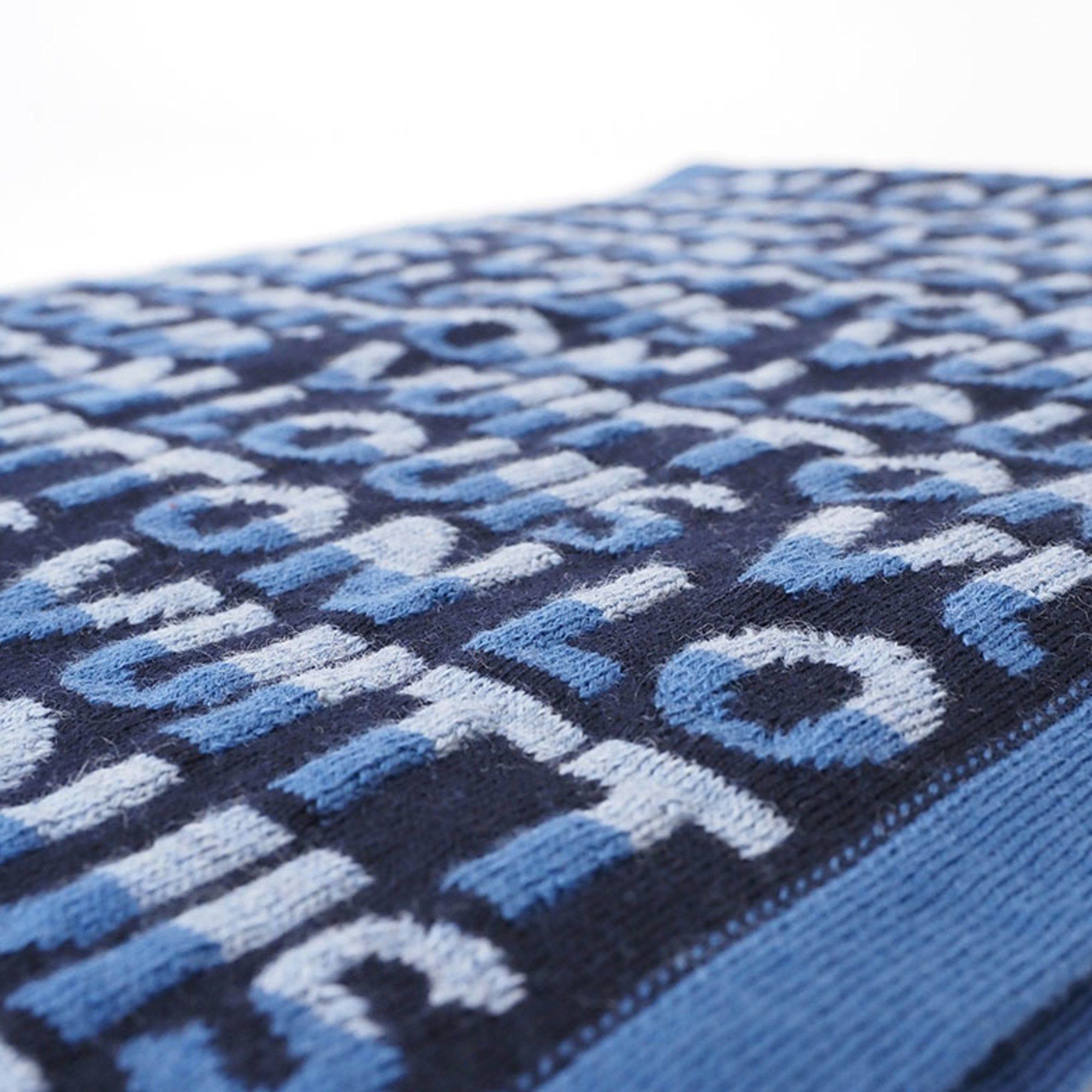 Louis Vuitton Louis Vuitton Echarpe LV Split Scarf Blue Navy M70910 Men's Wool LOUIS VUITTON Size ONE SIZE - 8 Thumbnail