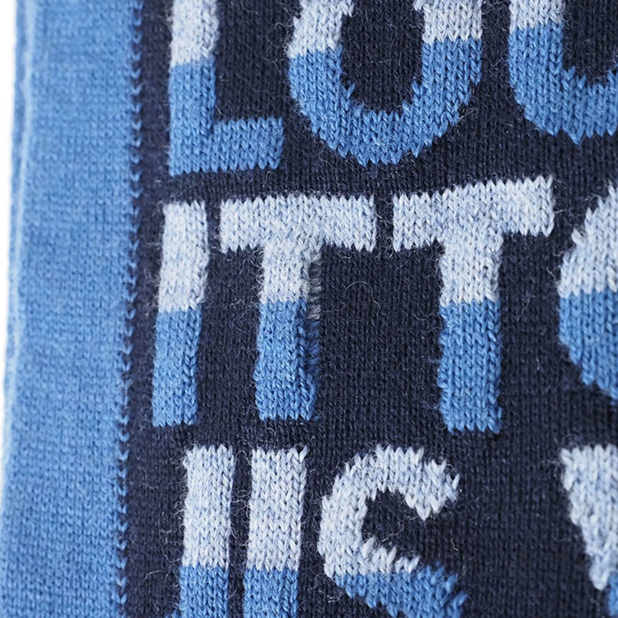 Louis Vuitton Louis Vuitton Echarpe LV Split Scarf Blue Navy M70910 Men's Wool LOUIS VUITTON Size ONE SIZE - 5 Thumbnail