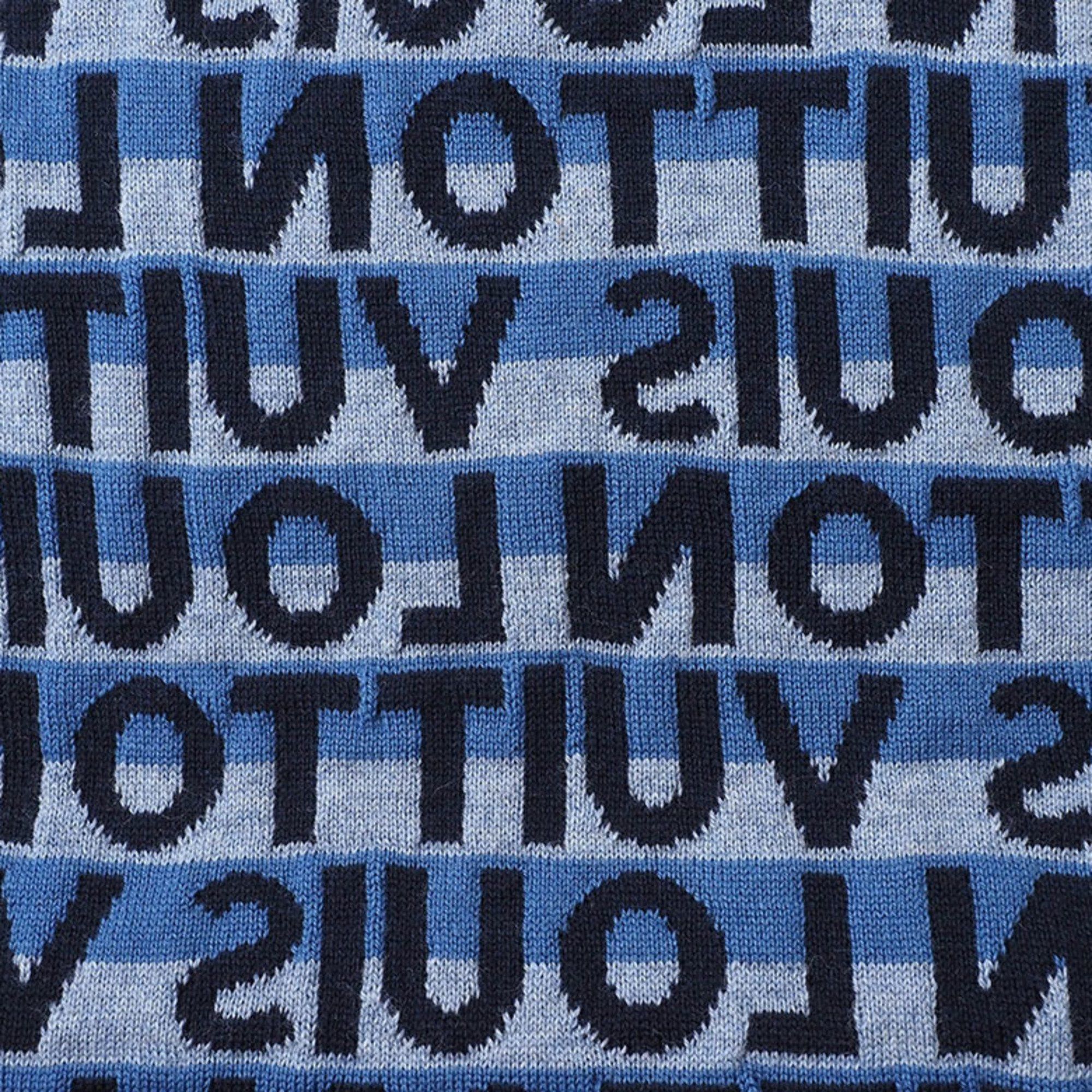Louis Vuitton Louis Vuitton Echarpe LV Split Scarf Blue Navy M70910 Men's Wool LOUIS VUITTON Size ONE SIZE - 9 Thumbnail