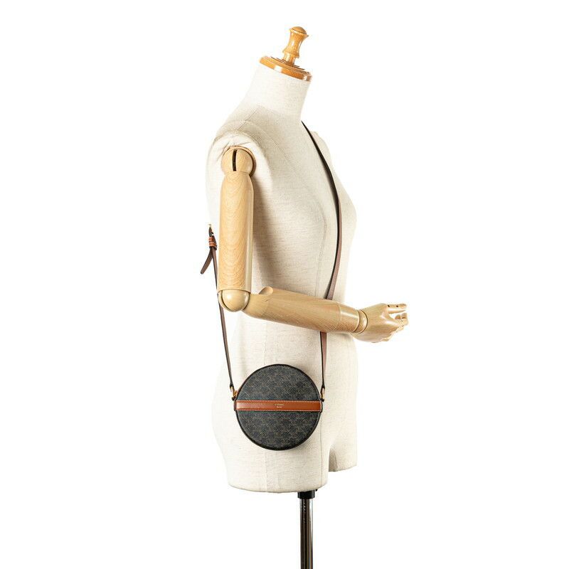Celine Celine Celine Triomphe PVC Leather Shoulder Bag 10G342CAM Canvas Crossbody Bag 10G342CAM in Great Condition Size ONE SIZE - 11 Thumbnail