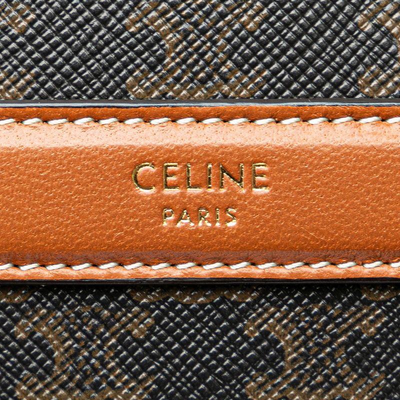 Celine Celine Celine Triomphe PVC Leather Shoulder Bag 10G342CAM Canvas Crossbody Bag 10G342CAM in Great Condition Size ONE SIZE - 7 Thumbnail
