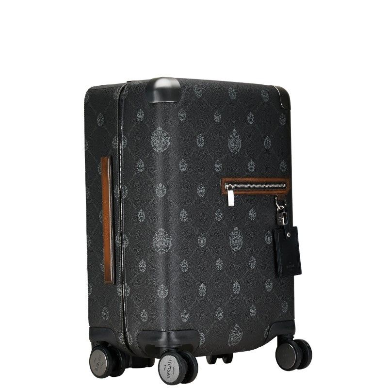 Other Other Berluti x Globe-Trotter Trunk Carry Bag Black PVC Leather Canvas Travel Bag in Very Good Condition Size ONE SIZE - 2 Thumbnail