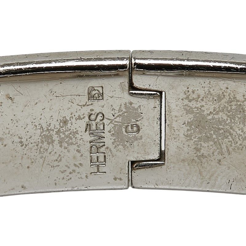 Hermes Hermes Hermes Metal Click H GM Bracelet Silver Orange Metal Bangle Size ONE SIZE - 5 Thumbnail