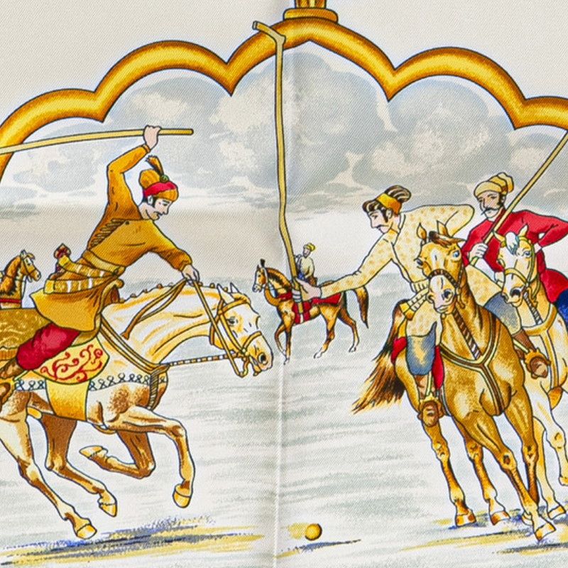 Hermes Hermes Hermes Silk Scarf LES CHEVAUX DES MOGHOLS Canvas Scarf in Great Condition Size ONE SIZE - 2 Thumbnail