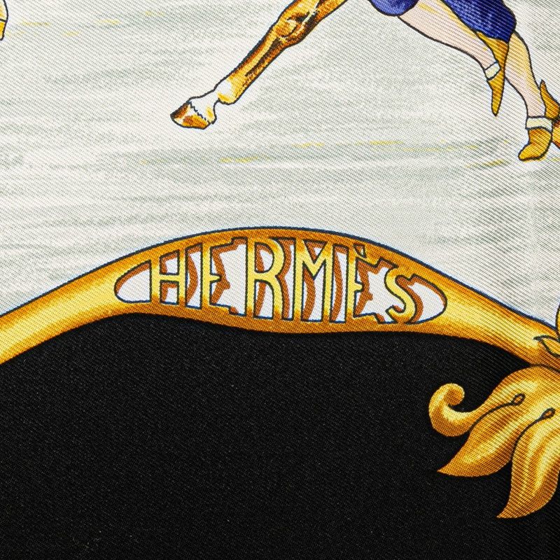 Hermes Hermes Hermes Silk Scarf LES CHEVAUX DES MOGHOLS Canvas Scarf in Great Condition Size ONE SIZE - 3 Thumbnail