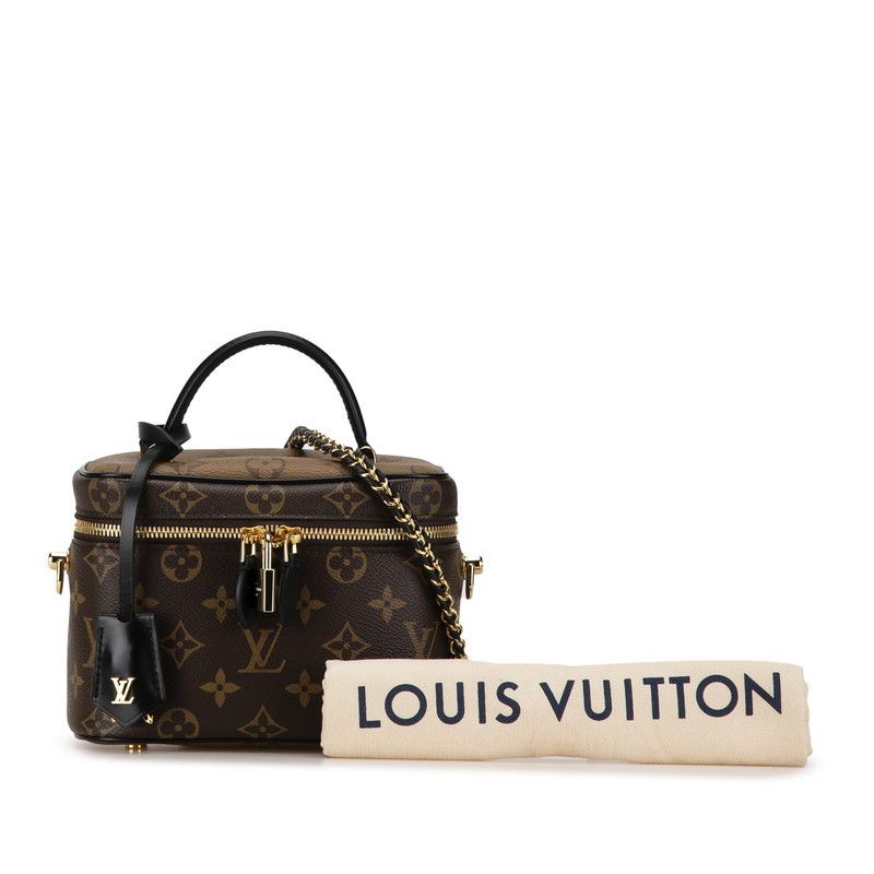 Louis Vuitton Louis Vuitton Louis Vuitton Monogram Vanity NV PM Chain Shoulder Bag M45165 Brown PVC Leather Canvas Shoulder Bag M45165 in Great Condition Size ONE SIZE - 7 Thumbnail