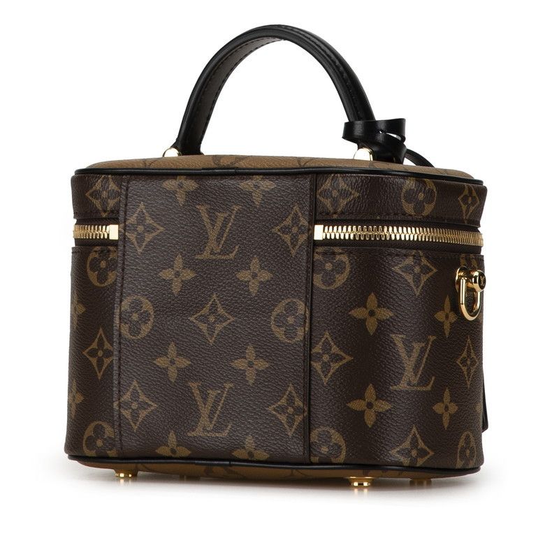 Louis Vuitton Louis Vuitton Louis Vuitton Monogram Vanity NV PM Chain Shoulder Bag M45165 Brown PVC Leather Canvas Shoulder Bag M45165 in Great Condition Size ONE SIZE - 2 Thumbnail