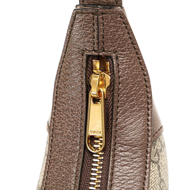 Gucci Gucci GUCCI PVC Leather Ophidia Half Moon 2way Bag Beige Brown 658551 Leather Handbag 658551 Size ONE SIZE - 5 Thumbnail