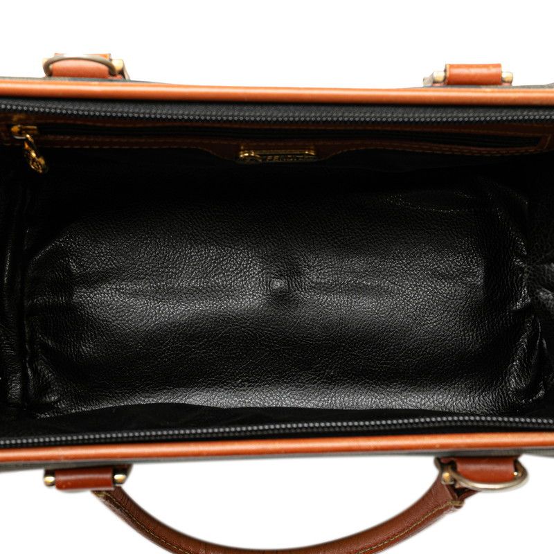 Fendi Fendi Fendi Pequin Mini Boston Bag 2WAY Brown Black PVC Leather Canvas Handbag 22269388 in Very Good Condition Size ONE SIZE - 4 Thumbnail