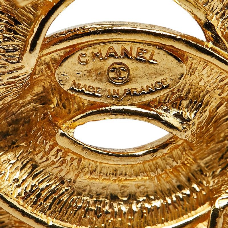 Chanel Chanel Chanel Coco Mark Matelasse Brooch Gold Plated Metal Brooch in Very Good Condition Size ONE SIZE - 3 Thumbnail