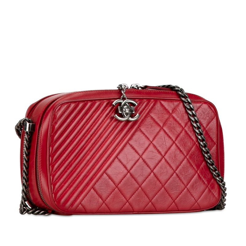 Chanel Chanel Chanel Boy Chanel Leather Chain Shoulder Bag Leather Crossbody Bag 20xxxx in Very Good Condition Size ONE SIZE - 2 Thumbnail