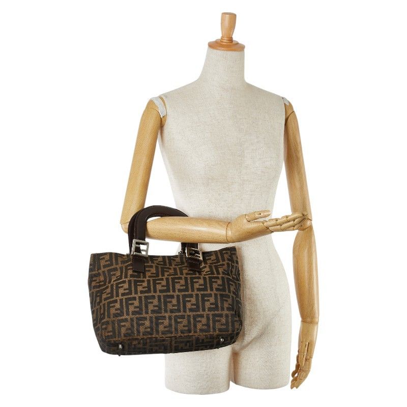 Fendi Fendi Fendi Zucca Canvas Leather Handbag 26329 Canvas Handbag 26329 in Very Good Condition Size ONE SIZE - 9 Thumbnail