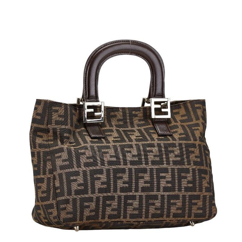 Fendi Fendi Fendi Zucca Canvas Leather Handbag 26329 Canvas Handbag 26329 in Very Good Condition Size ONE SIZE - 2 Thumbnail
