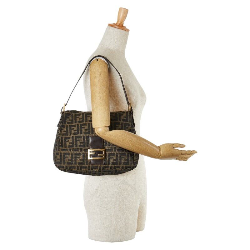 Fendi Fendi Fendi Canvas Leather Mamma Bucket Shoulder Bag Canvas Shoulder Bag in Very Good Condition Size ONE SIZE - 9 Thumbnail
