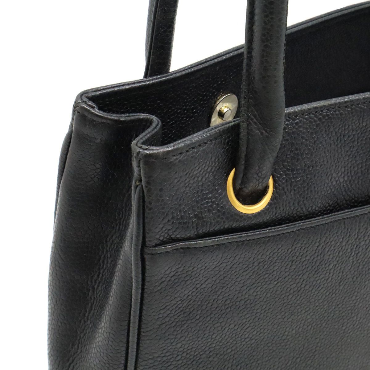 Chanel Chanel Chanel Caviar Skin Coco Mark 2way Tote Bag Leather Shoulder Bag Size ONE SIZE - 4 Thumbnail