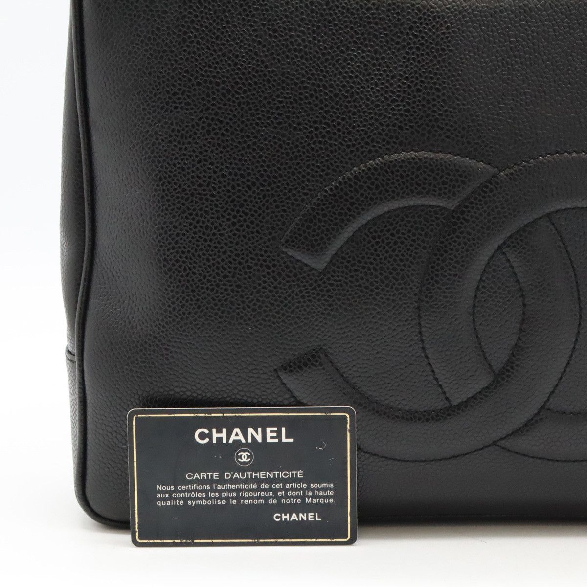 Chanel Chanel Chanel Caviar Skin Coco Mark 2way Tote Bag Leather Shoulder Bag Size ONE SIZE - 9 Thumbnail