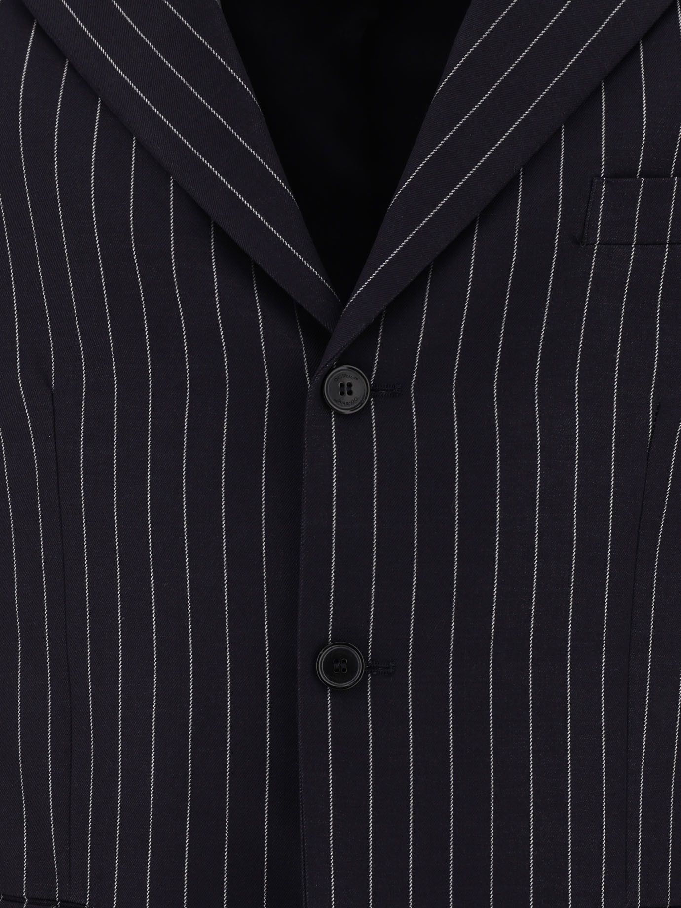 Off-White Pinstriped Blazer Size US M / EU 48-50 / 2 - 3 Thumbnail