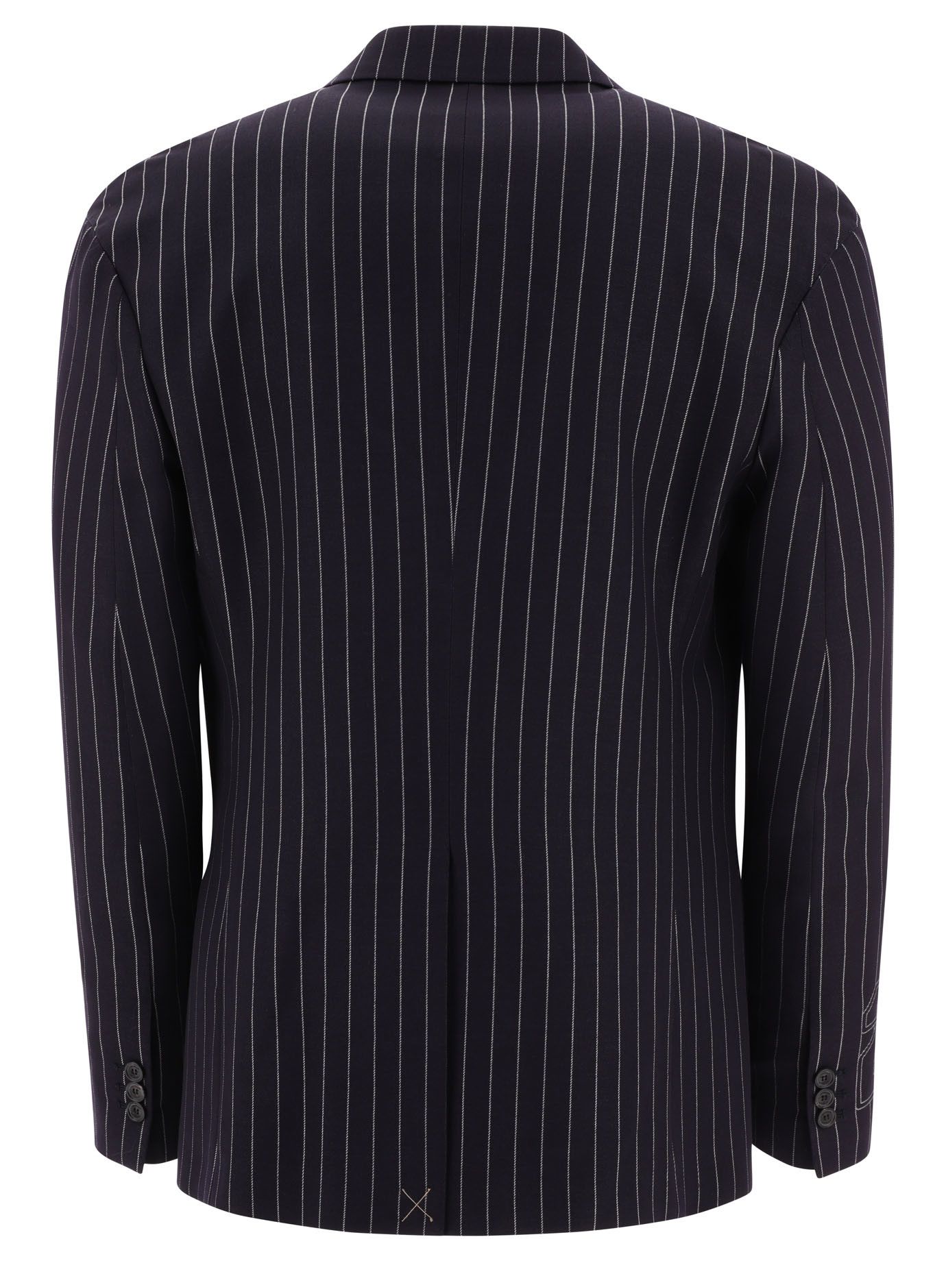 Off-White Pinstriped Blazer Size US M / EU 48-50 / 2 - 2 Thumbnail