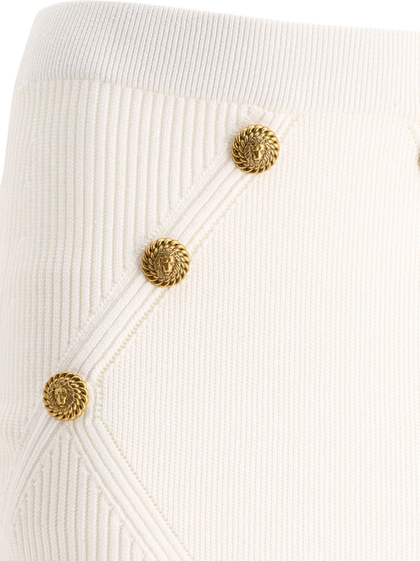 Balmain Knitted Skirt With Buttons Size 27" / US 4 / IT 40 - 3 Thumbnail