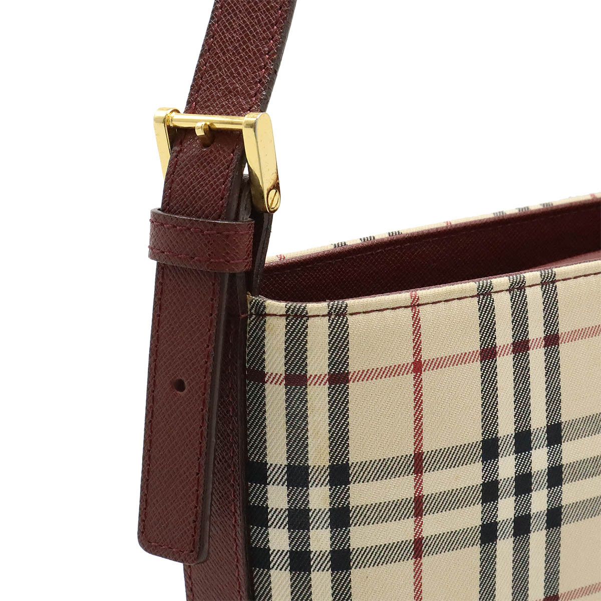 Burberry Burberry Burberry Nova Check Canvas/Leather Shoulder Bag Canvas Shoulder Bag in Very Good Condition Size ONE SIZE - 4 Thumbnail