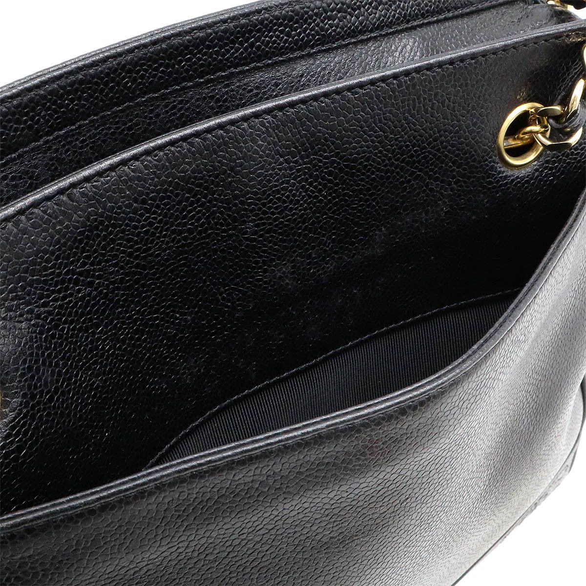 Chanel Chanel Chanel Caviar Skin Triple Coco Chain Shoulder Bag Leather Tote Bag in Very Good Condition Size ONE SIZE - 8 Thumbnail