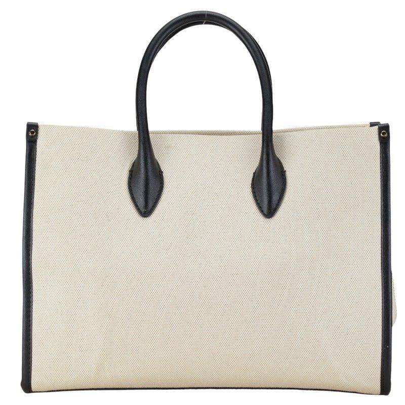 Michael Kors Michael Kors Michael Kors Canvas Leather Logo Tote Bag Canvas Tote Bag in Very Good Condition Size ONE SIZE - 4 Thumbnail
