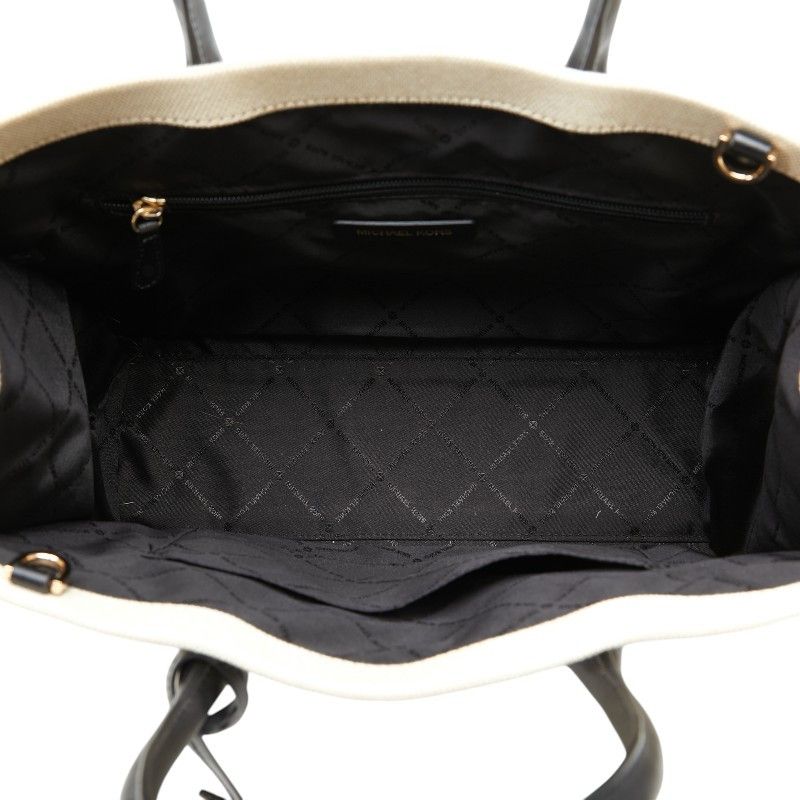 Michael Kors Michael Kors Michael Kors Canvas Leather Logo Tote Bag Canvas Tote Bag in Very Good Condition Size ONE SIZE - 6 Thumbnail